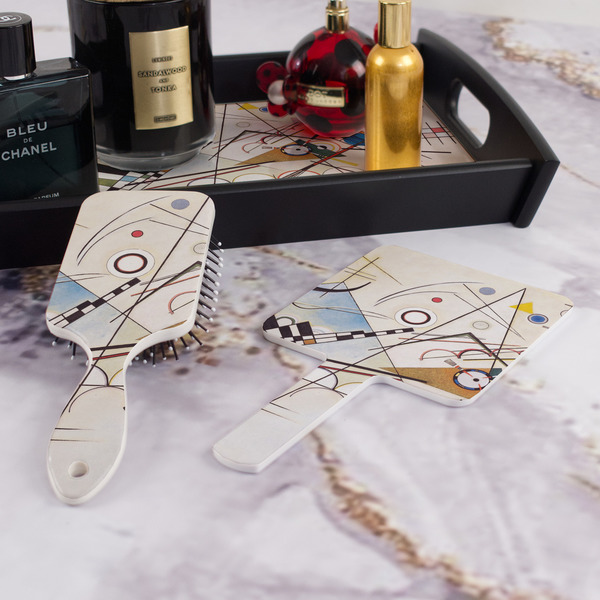 Kandinsky Composition 8 Hair Brush and Hand Mirror - Bathroom Scene
