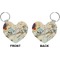 Kandinsky Composition 8 Heart Keychain (Front + Back)