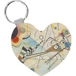 Kandinsky Composition 8 Heart Plastic Keychain