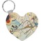Kandinsky Composition 8 Heart Plastic Keychain