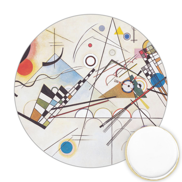 Custom Kandinsky Composition 8 Printed Cookie Topper - Round