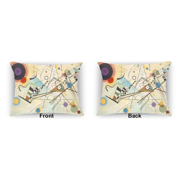 Kandinsky Composition 8 Indoor Rectangular Burlap Pillow (Front and Back)