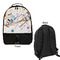 Kandinsky Composition 8 Large Backpack - Black - Front & Back View