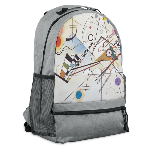 Custom Kandinsky Composition 8 Backpack - Grey