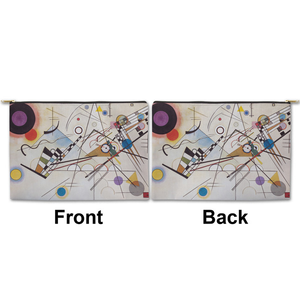 Kandinsky Composition 8 Large Zipper Pouch Approval (Front and Back)