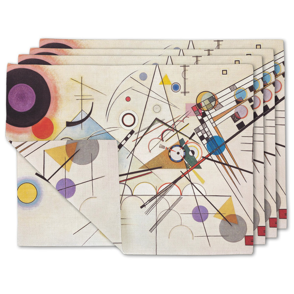 Custom Kandinsky Composition 8 Double-Sided Linen Placemat - Set of 4