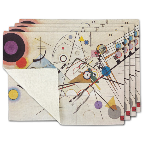 Custom Kandinsky Composition 8 Single-Sided Linen Placemat - Set of 4