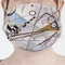Kandinsky Composition 8 Mask - Pleated (new) Front View on Girl