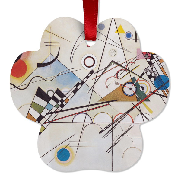 Custom Kandinsky Composition 8 Metal Paw Ornament - Double Sided