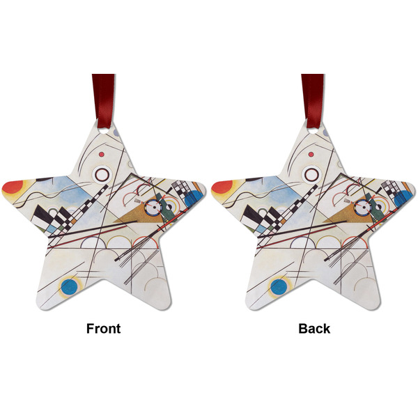 Kandinsky Composition 8 Metal Star Ornament - Front and Back