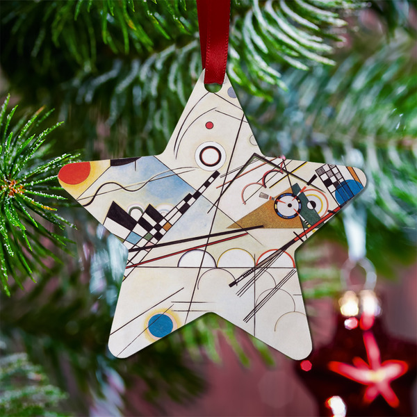 Kandinsky Composition 8 Metal Star Ornament - Lifestyle