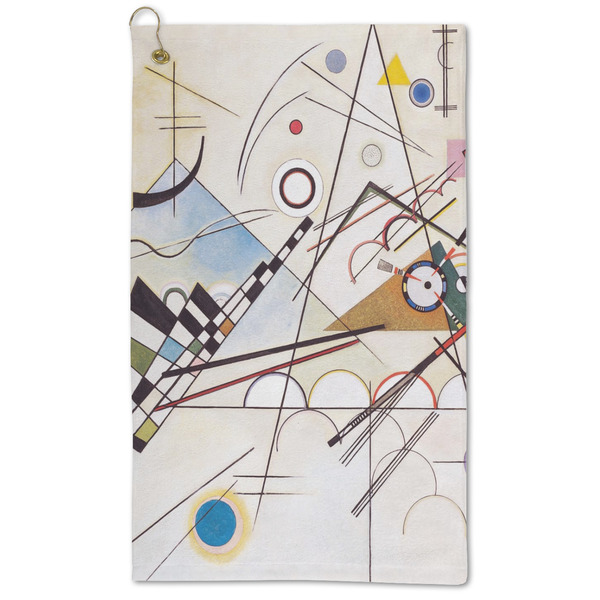 Custom Kandinsky Composition 8 Microfiber Golf Towel - Large