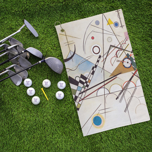 Kandinsky Composition 8 Microfiber Golf Towels - LIFESTYLE