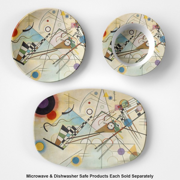 Kandinsky Composition 8 Microwave & Dishwasher Safe CP Plastic Dishware - Group