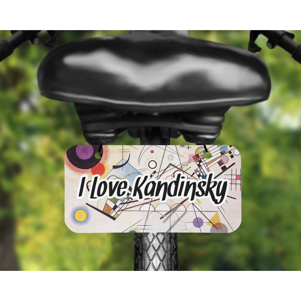 Kandinsky Composition 8 Mini License Plate on Bicycle - LIFESTYLE Two holes
