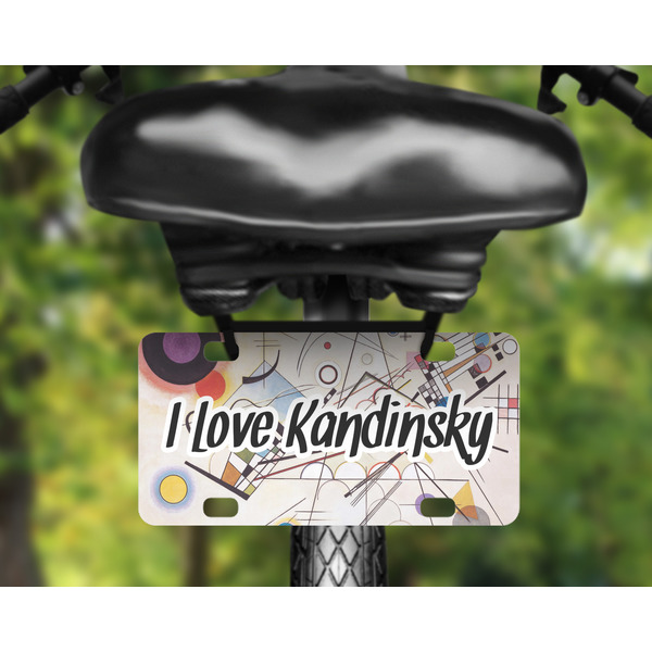 Kandinsky Composition 8 Mini License Plate on Bicycle