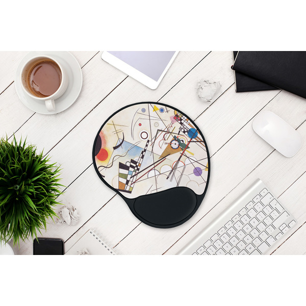 Kandinsky Composition 8 Mouse Pad with Wrist Rest - LIFESYTLE 1