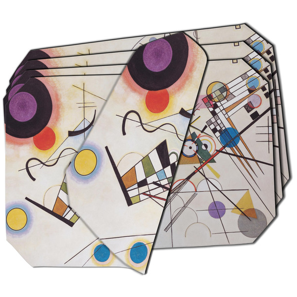 Custom Kandinsky Composition 8 Dining Table Mat - Octagon - Set of 4 (Double-SIded)