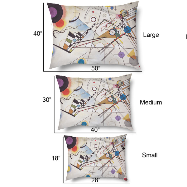 Kandinsky Composition 8 Outdoor Dog Beds - SIZE CHART