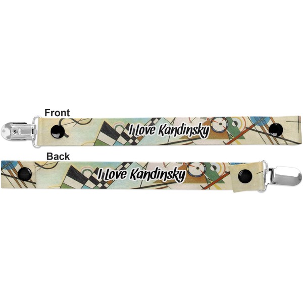 Kandinsky Composition 8 Pacifier Clip - Front and Back