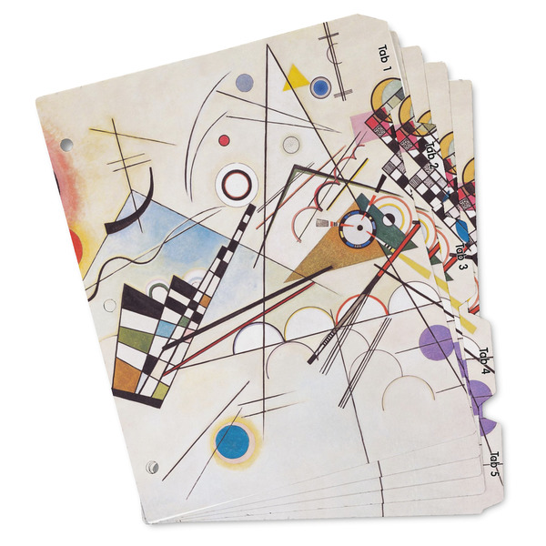 Custom Kandinsky Composition 8 Binder Tab Divider - Set of 5