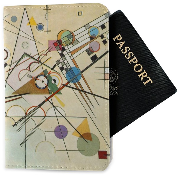 Custom Kandinsky Composition 8 Passport Holder - Fabric