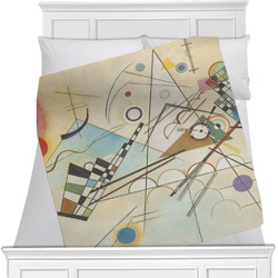 Kandinsky Composition 8 Minky Blanket - Toddler / Throw - 60"x50" - Double Sided
