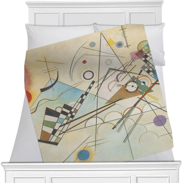 Custom Kandinsky Composition 8 Minky Blanket - Toddler / Throw - 60"x50" - Single Sided