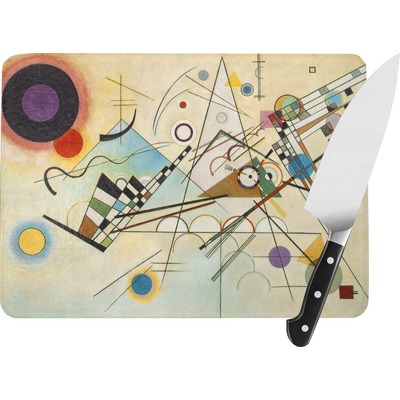 Kandinsky Composition 8 Rectangular Glass Cutting Board