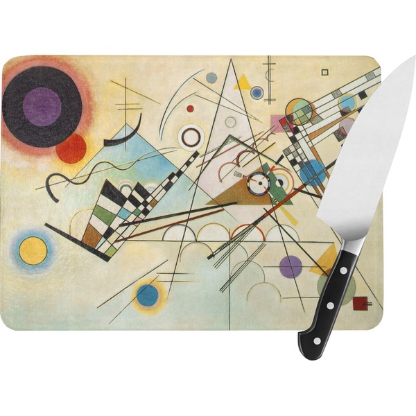 Custom Kandinsky Composition 8 Rectangular Glass Cutting Board