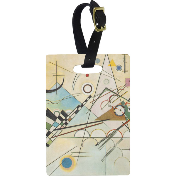 Custom Kandinsky Composition 8 Plastic Luggage Tag - Rectangular