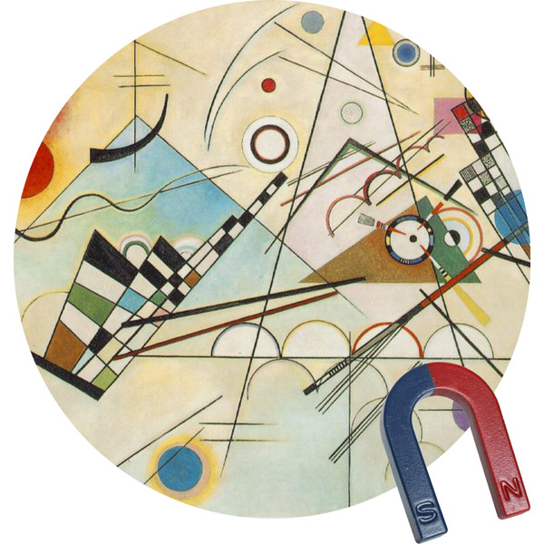 Custom Kandinsky Composition 8 Round Fridge Magnet