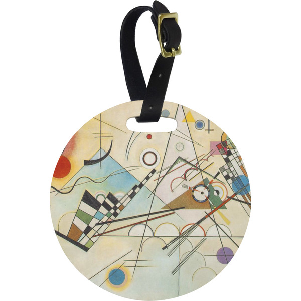 Custom Kandinsky Composition 8 Plastic Luggage Tag - Round