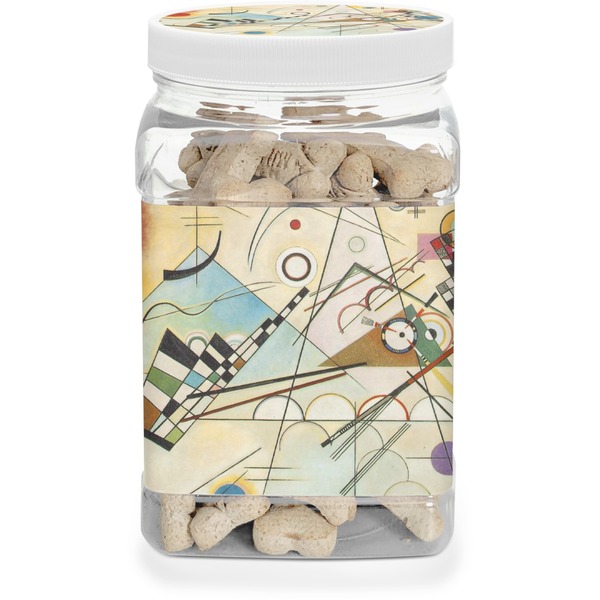 Custom Kandinsky Composition 8 Dog Treat Jar