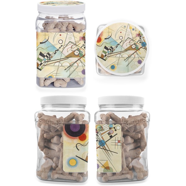 Kandinsky Composition 8 Pet Treat Jar - Multiple Angles