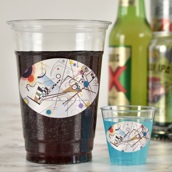 Kandinsky Composition 8 Plastic Shot Glasses - In Context