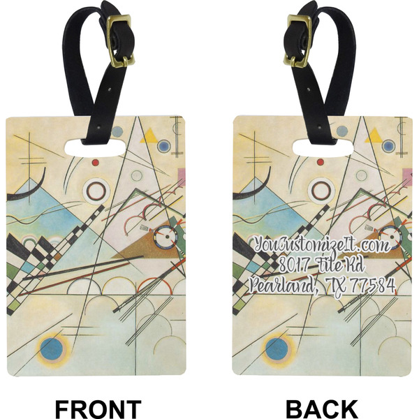 Kandinsky Composition 8 Rectangle Luggage Tag (Front + Back)