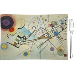 Kandinsky Composition 8 Rectangular Glass Appetizer / Dessert Plate - Single or Set