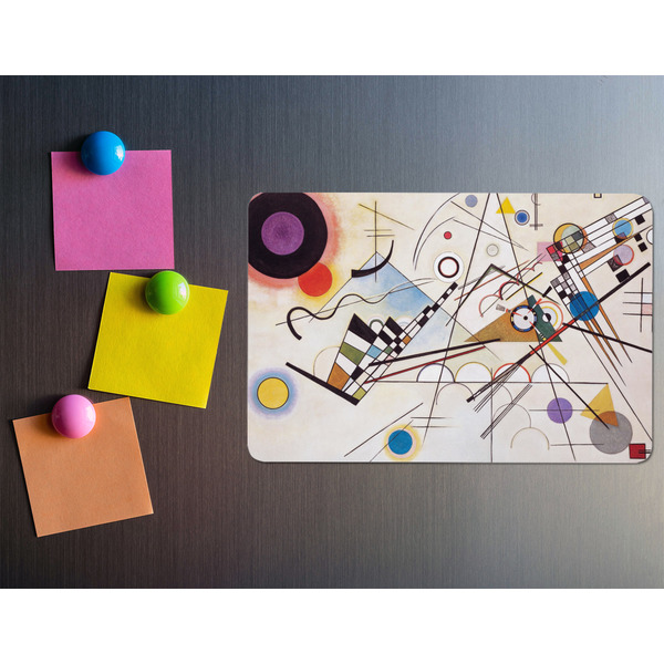 Kandinsky Composition 8 Rectangular Fridge Magnet - LIFESTYLE