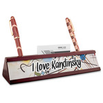 Kandinsky Composition 8 Red Mahogany Nameplate with Business Card Holder