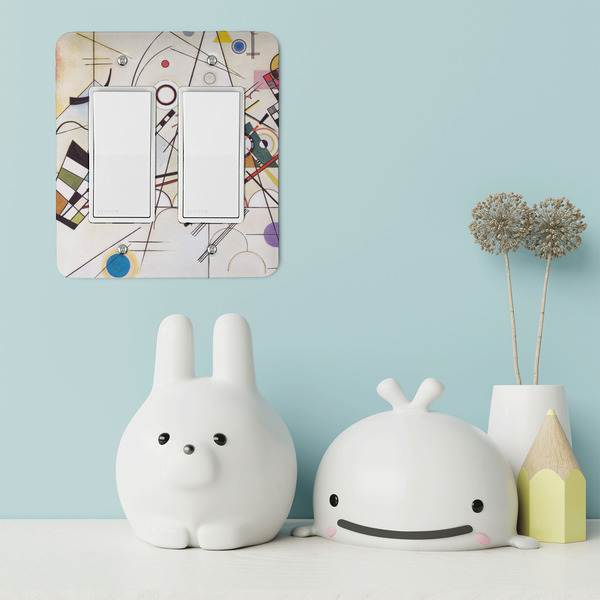 Kandinsky Composition 8 Rocker Light Switch Covers - Double - IN CONTEXT