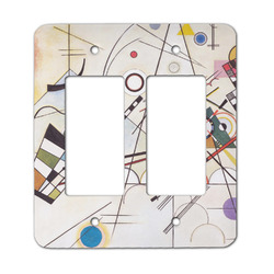 Kandinsky Composition 8 Rocker Style Light Switch Cover - Two Switch