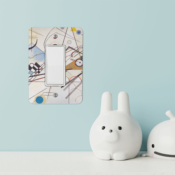 Kandinsky Composition 8 Rocker Light Switch Covers - Single - IN CONTEXT