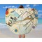 Kandinsky Composition 8 Round Beach Towel - In Use