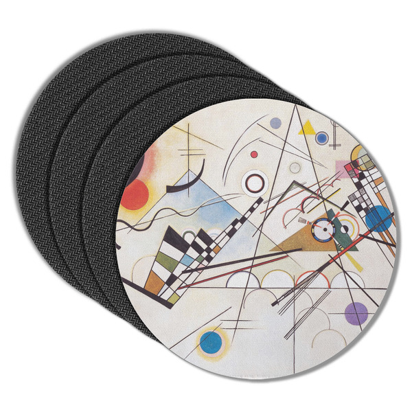 Kandinsky Composition 8 Round Coaster Rubber Back - Main