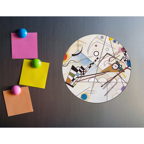 Kandinsky Composition 8 Round Fridge Magnet - LIFESTYLE