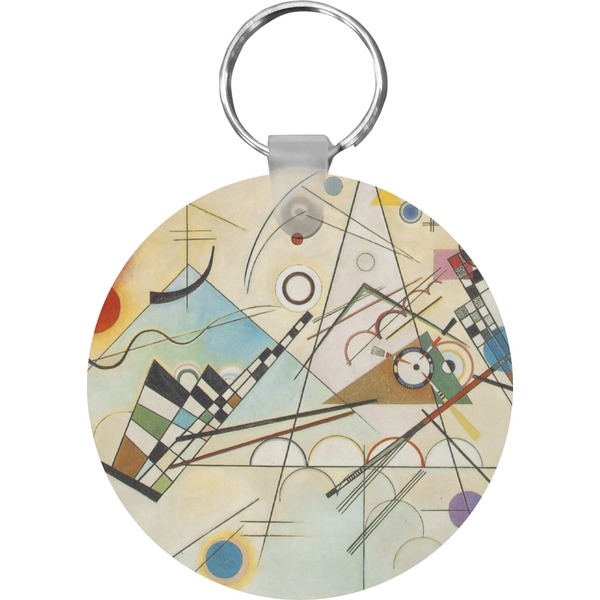 Custom Kandinsky Composition 8 Round Plastic Keychain