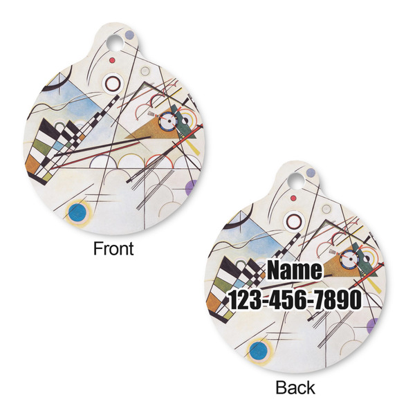 Kandinsky Composition 8 Round Pet ID Tag - Large - Approval