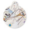 Kandinsky Composition 8 Round Pet ID Tag - Large - Front