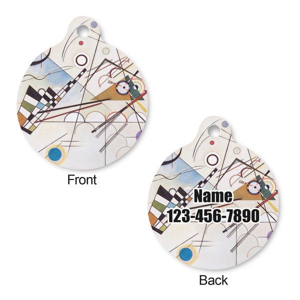 Kandinsky Composition 8 Round Pet Tag - Front & Back